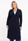 Blazer extra lang dolce - blauw