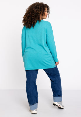 Pull square cashmere - turquoise - #3