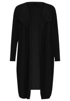 Cardigan drape neck cashmere - black  - #4