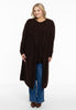 Cardigan drape neck cashmere - brown - #5