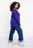 Pullover with slits Woolmix - purple - #5