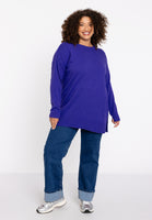 Pullover with slits Woolmix - purple - #2