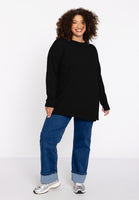 Pullover with slits Woolmix - black - #2