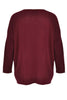 Pullover wide V-neck - red  - #3