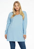 Pull v-neck cashmere - light blue