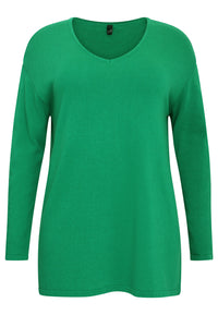 Pull v-neck cashmere - green - #4