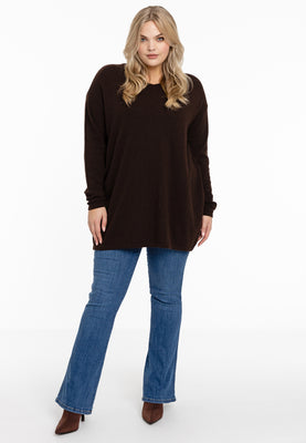 Pull v-neck cashmere - brown - #2