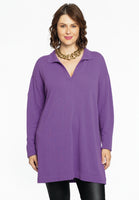 Pullover polo collar - purple - #1