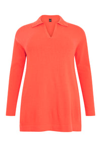 Pullover polo collar - orange - #4