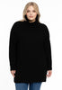 Pullover high neck rib - black 