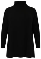 Pullover high neck rib - black - #4