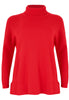 Pullover high neck rib - red - #4