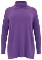 Pullover high neck rib - purple - #4