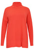 Pullover high neck rib - orange  - #4