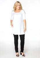 Tunic wide bottom VISCOSE - white  - #2