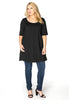 Tunic wide bottom VISCOSE - black  - #2