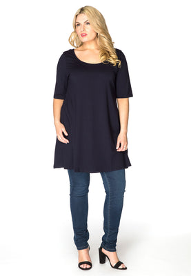 Tunic wide bottom VISCOSE - blue - #2