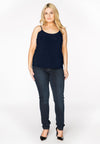 Singlet spaghetti bandjes dolce - blauw