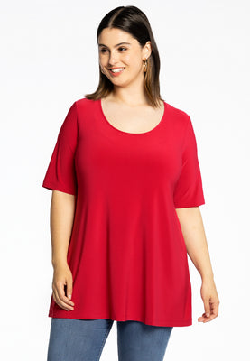 Tunic flare DOLCE - red  - #1