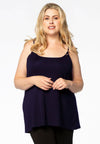 Top spaghetti bandjes a-lijn viscose - blauw