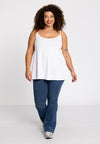 Top spaghetti bandjes a-lijn viscose - Wit