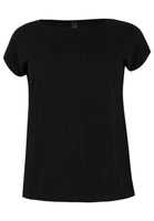 T-shirt cap sleeves COTTON - black - #4