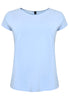 T-shirt cap sleeves COTTON - light blue - #4