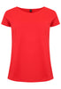 T-shirt cap sleeves COTTON - red  - #4