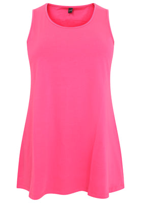 Singlet flare COTTON - pink - #4