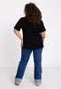 T-shirt wide COTTON - black - #3