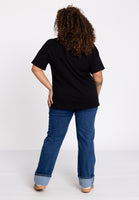 T-shirt wide COTTON - black - #3