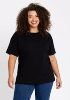 T-shirt wide COTTON - black - #1