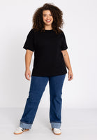 T-shirt wide COTTON - black - #2