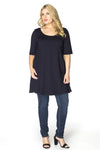 Tunic wide bottom COTTON - blue