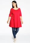 Tunic wide bottom COTTON - red 