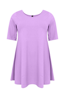 Tunic wide bottom COTTON - light purple - #4