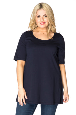 Tunic flare COTTON - blue - #1