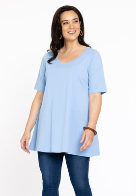 Tunic flare COTTON - light blue - #1