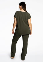 T-Shirt wide DIAGONAL - green  - #3