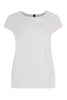 T-shirt cap sleeves wide VISCOSE - white - #4