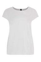 T-shirt cap sleeves wide VISCOSE - white - #4