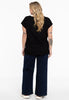 T-shirt cap sleeves wide VISCOSE - black - #3