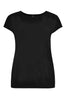 T-shirt cap sleeves wide VISCOSE - black - #4