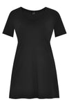 T-shirt long VISCOSE - black 