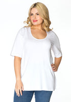 T-shirt A-line VISCOSE - white - #1