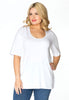 T-shirt A-line VISCOSE - white - #2