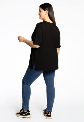 T-shirt A-line VISCOSE - black  - #3