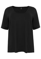 T-shirt A-line VISCOSE - black - #4