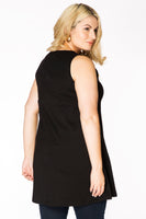 Singlet flare VISCOSE - black  - #3