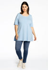 Tuniek flare fit cotton - lichtblauw